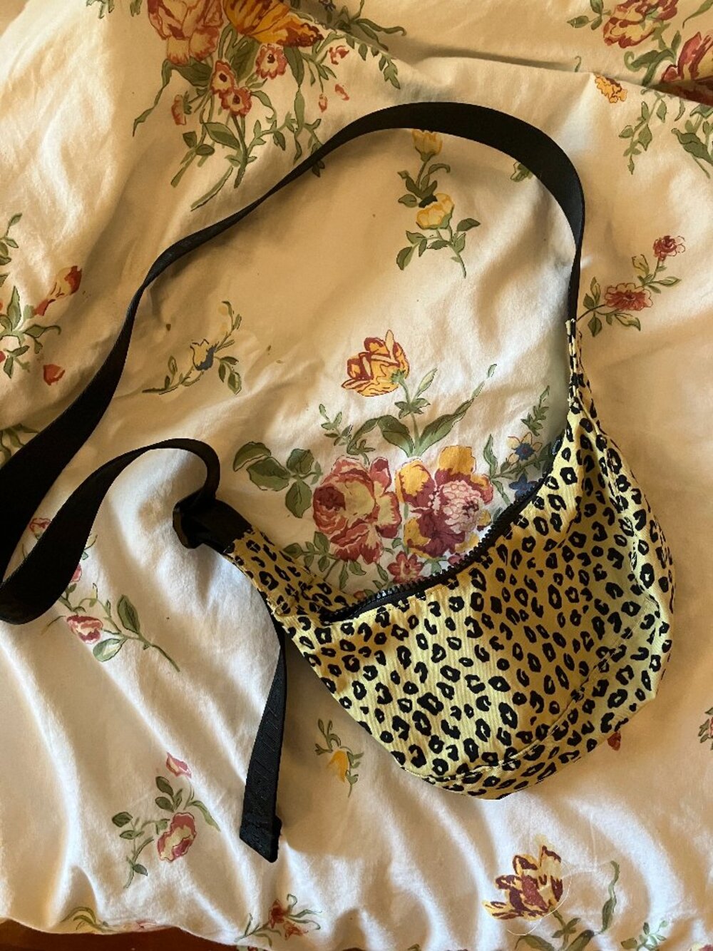 Baggu Honey Leopard Mini Crescent Bag
